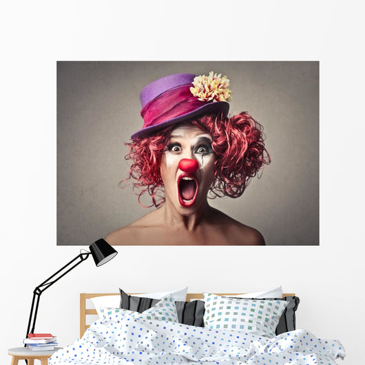 Surprised Clown Wall Decal