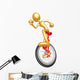 Unicycling Wall Decal