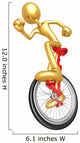 Unicycling Wall Decal