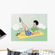 Fitness girl Wall Mural