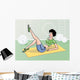 Fitness girl Wall Mural