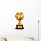 Gold Football Trophy Wall Decal