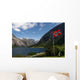 Norwegian Flag at Hardangerfjord, Norway Wall Mural