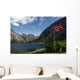 Norwegian Flag at Hardangerfjord, Norway Wall Mural