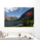 Norwegian Flag at Hardangerfjord, Norway Wall Mural