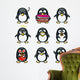 Funny penguins Wall Decal