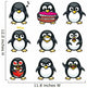 Funny penguins Wall Decal