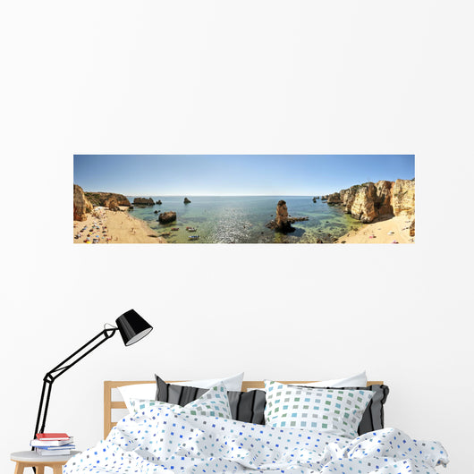 Panorama Praia D'Ana near Lagos in Portugal Wall Mural