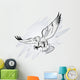 Spread Winged Eagle with Wall Mural