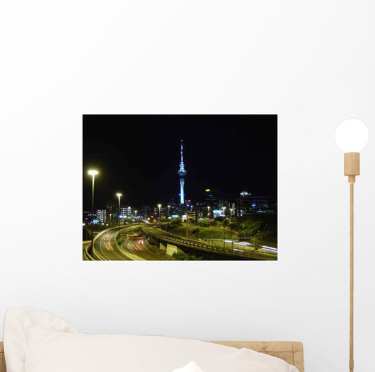 Auckland Bei Nacht Wall Decal