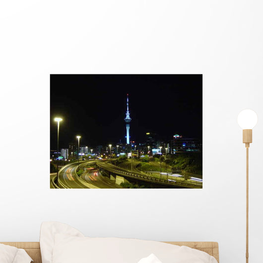 Auckland Bei Nacht Wall Decal