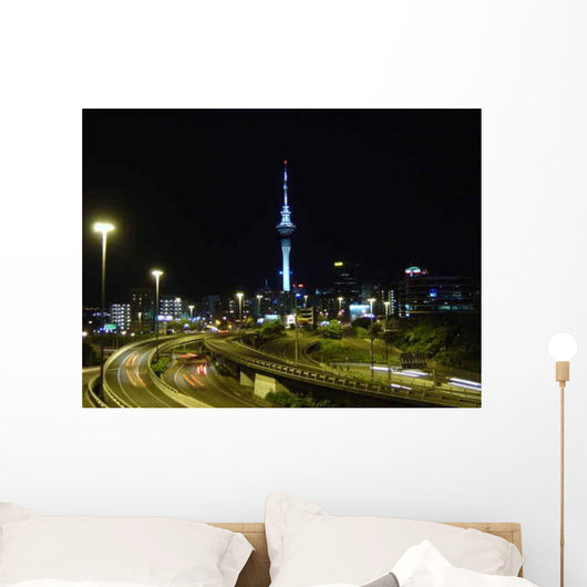 Auckland Bei Nacht Wall Decal