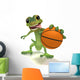 Gecko Holding Basketball Wall Decal
