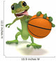 Gecko Holding Basketball Wall Decal