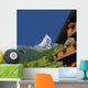 Matterhorn and Swiss Chalet Wall Decal