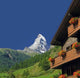 Matterhorn and Swiss Chalet Wall Decal