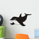 dolphin smiling on the white Wall Decal