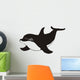 dolphin smiling on the white Wall Decal