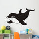 dolphin smiling on the white Wall Decal