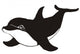 dolphin smiling on the white Wall Decal