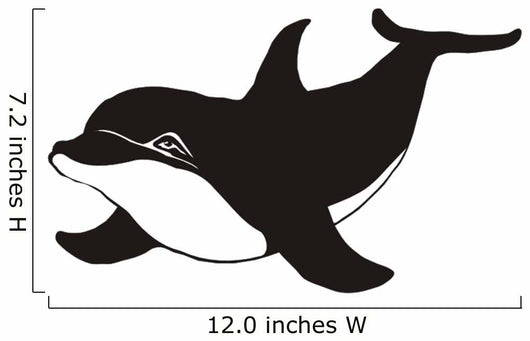 dolphin smiling on the white Wall Decal