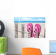 Flip Flops Beach Fence Wall Decal