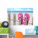 Flip Flops Beach Fence Wall Decal
