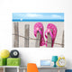 Flip Flops Beach Fence Wall Decal