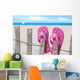 Flip Flops Beach Fence Wall Decal