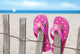 Flip Flops Beach Fence Wall Decal