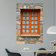 Wooden Rustic Vertical Window Wall Mural