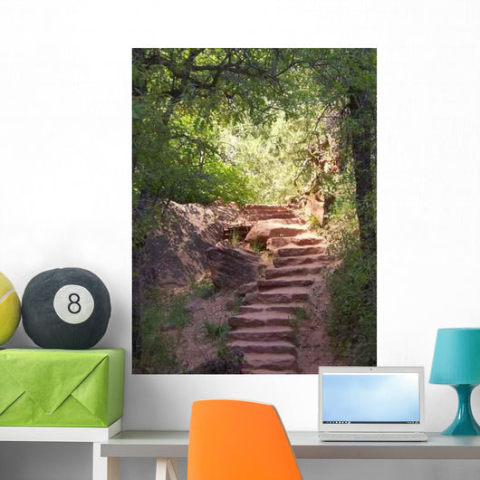 Stone Stairs as Hiking Wall Decal
