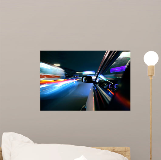 night car drive Wall Mural