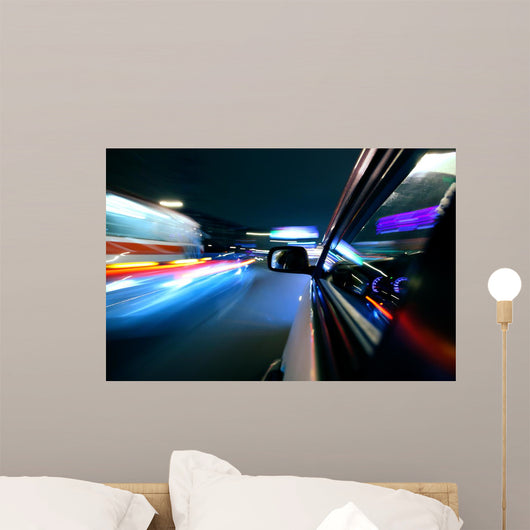 night car drive Wall Mural