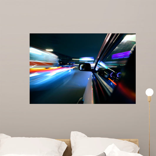 night car drive Wall Mural