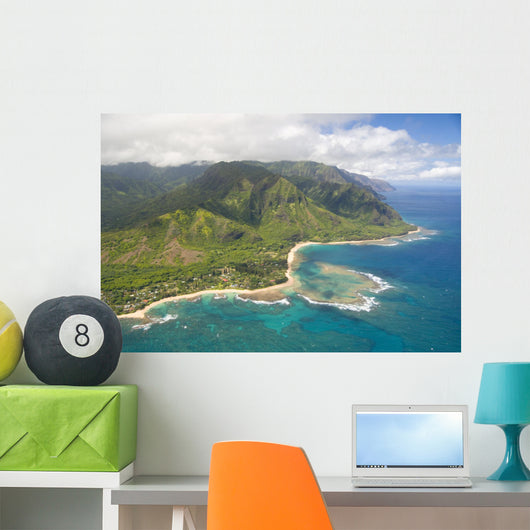 Kauai aerial view Wall Mural