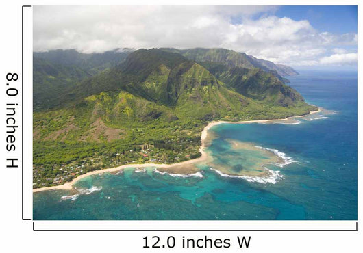 Kauai aerial view Wall Mural