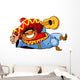 Happy Mexican Man With a Guitar Wall Decal