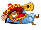 Happy Mexican Man With a Guitar Wall Decal