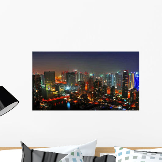 Dubai Night Scene Wall Decal