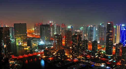 Dubai Night Scene Wall Decal