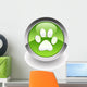 Animal footprint glossy icon Wall Decal