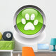 Animal footprint glossy icon Wall Decal