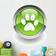 Animal footprint glossy icon Wall Decal