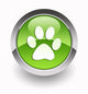 Animal footprint glossy icon Wall Decal