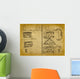 Grunge Passport Stamps Wall Mural