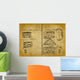 Grunge Passport Stamps Wall Mural