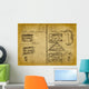 Grunge Passport Stamps Wall Mural