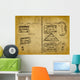 Grunge Passport Stamps Wall Mural