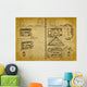 Grunge Passport Stamps Wall Mural